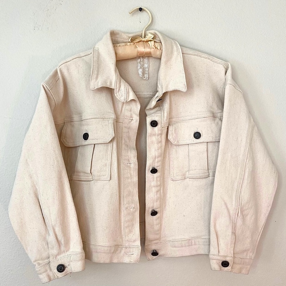 Sadie & Sage Cream Jean Jacket